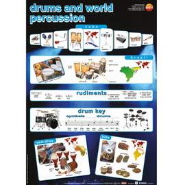 Drums and world percussion educational poster