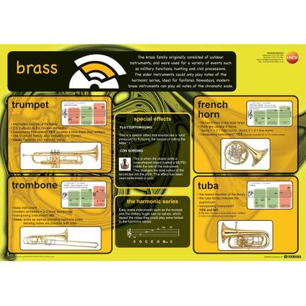 Brass instruments educational poster