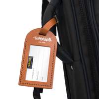 Tom & Will leather luggage tag - London tan