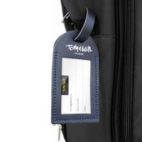 Tom & Will leather luggage tag - Navy blue