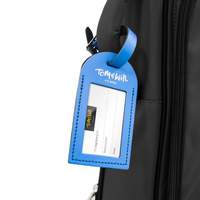 Tom & Will leather luggage tag - Oxford blue