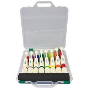 Percussion Plus PP015 set of 8 coloured hand chimes with case