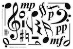 Magnetic symbols 1 - notes, rests, clefs and dynamics Product Image