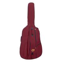 Double bass gig bag 3/4 size ~ burgundy with grey interior