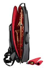 Tom & Will tenor sax gig bag - Grey with red interior Product Image