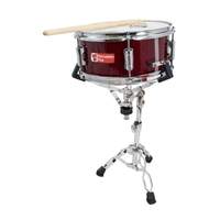 Percussion Plus Junior snare drum with sticks and stand ~ Wine red