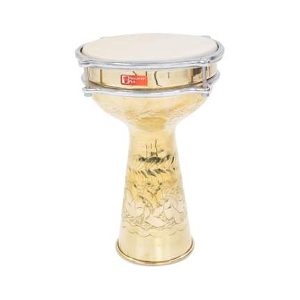 Percussion Plus embossed nickel doumbek - 8"