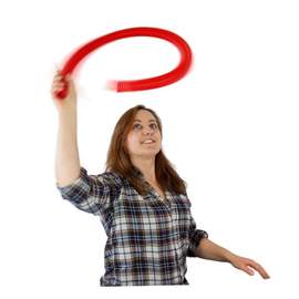 Percussion Plus red plastic wind whistler