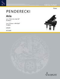 Penderecki, K: Aria