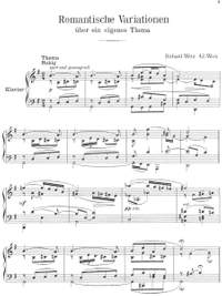 Wetz, Richard: Romantische Variationen über ein eigenes Thema op. 42