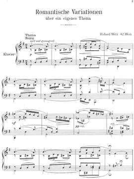 Wetz, Richard: Romantische Variationen über ein eigenes Thema op. 42