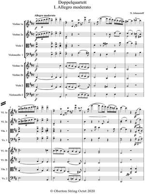 Afanassjew, Nikolai: Doppelquartett D-Dur for four violins, two violas and two cellos