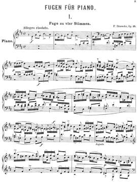 Draeseke, Felix: Sechs Fugen op. 15 for piano solo