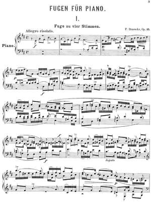 Draeseke, Felix: Sechs Fugen op. 15 for piano solo