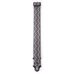 D'Addario Auto Lock Guitar Strap, Black Padded Geometric Product Image