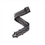 D'Addario Auto Lock Guitar Strap, Black Padded Geometric Product Image