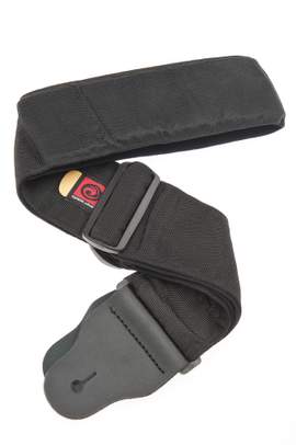 D'Addario Bass Guitar Strap w/ Internal Pad, Black, 3 inches wide