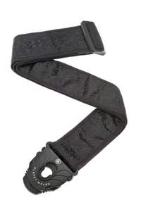 D'Addario Planet Lock Guitar Strap, Black Satin