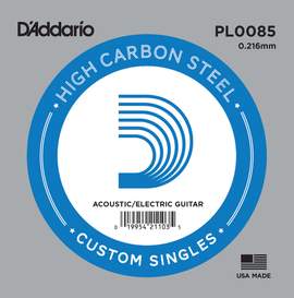 D'Addario PL0085 Plain Steel Guitar Single String, .0085