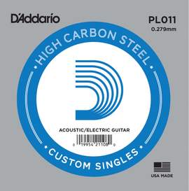 D'Addario PL011 Plain Steel Guitar Single String, .011