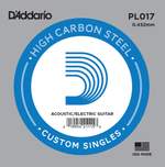 D'Addario PL017 Plain Steel Guitar Single String, .017 Product Image