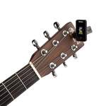 D'Addario Eclipse Headstock Guitar Tuner, Black Product Image