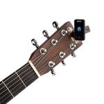 D'Addario Eclipse Headstock Guitar Tuner, Black Product Image