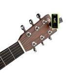 D'Addario Eclipse Headstock Guitar Tuner, Green Product Image