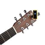 D'Addario Eclipse Headstock Guitar Tuner, Yellow Product Image