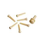 D'Addario Injected Molded Bridge Pins with End Pin, Set of 7, Ivory Product Image