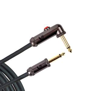D'Addario Circuit Breaker Instrument Cable with Latching Cut-Off Switch, Right Angle Plug, 10 feet