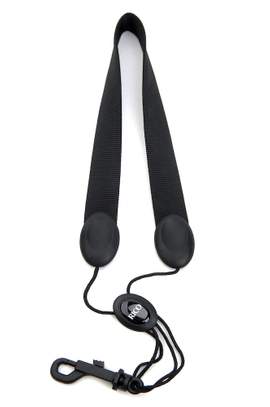 Rico Saxophone Strap, Tenor/Baritone, Black Nylon, Snap Hook