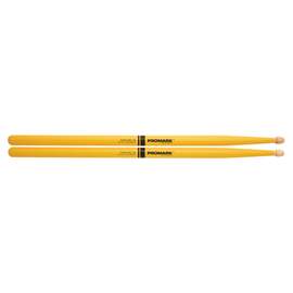 ProMark Rebound 5B Painted Yellow Hickory Drumstick, Acorn Wood Tip