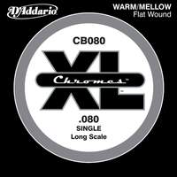 D'Addario CB080 Chromes Bass Guitar Single String, Long Scale .080