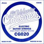 D'Addario CG020 Flat Wound Electric Guitar Single String, .020 Product Image
