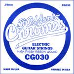 D'Addario CG030 Flat Wound Electric Guitar Single String, .030 Product Image