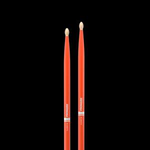 ProMark Classic Forward 5A Painted Orange Hickory Drumstick, Oval Wood Tip