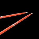 ProMark Classic Forward 5A Painted Orange Hickory Drumstick, Oval Wood Tip Product Image