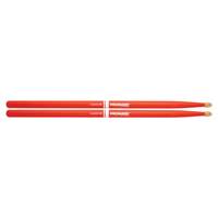 ProMark Classic Forward 5B Painted Orange Hickory Drumstick, Oval Wood Tip