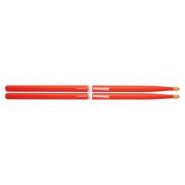 ProMark Classic Forward 5B Painted Orange Hickory Drumstick, Oval Wood Tip