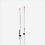 ProMark Classic Forward 5B Painted White Hickory Drumstick, Oval Wood Tip Product Image