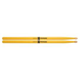 ProMark Classic Forward 5B Painted Yellow Hickory Drumstick, Oval Wood Tip