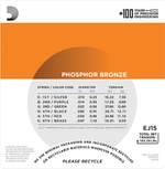 D'Addario EJ15 Phosphor Bronze Acoustic Guitar Strings, Extra Light, 10-47 Product Image