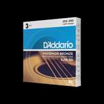 D'Addario EJ16-3D Phosphor Bronze Acoustic Guitar Strings, Light, 3 Sets Product Image