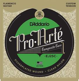 D'Addario EJ25C Pro-Arte Clear Nylon Composite Flamenco Guitar Strings