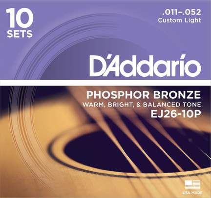 D'Addario Phosphor Bronze - (10 Set Pack)