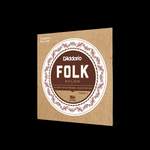 D'Addario EJ32 Folk Nylon Guitar Strings, Ball End, Silver Wound/Black Nylon Trebles Product Image