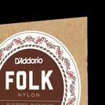 D'Addario EJ34 Folk Nylon Guitar Strings, Ball End, 80/20 Bronze/Black Nylon Trebles Product Image