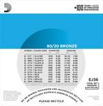 D'Addario EJ36 12-String Bronze Acoustic Guitar Strings, Light, 10-47  Product Image