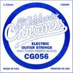 D'Addario CG056 Flat Wound Electric Guitar Single String, .056 Product Image
